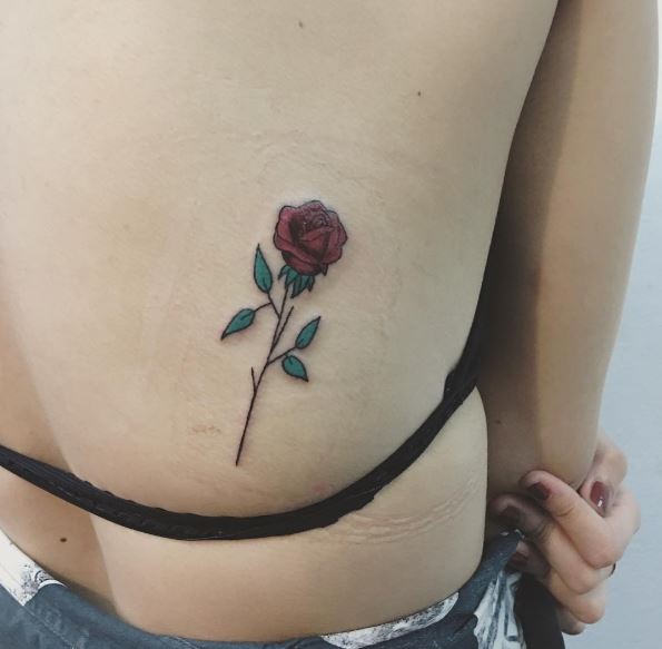 Rose Tattoos On Side