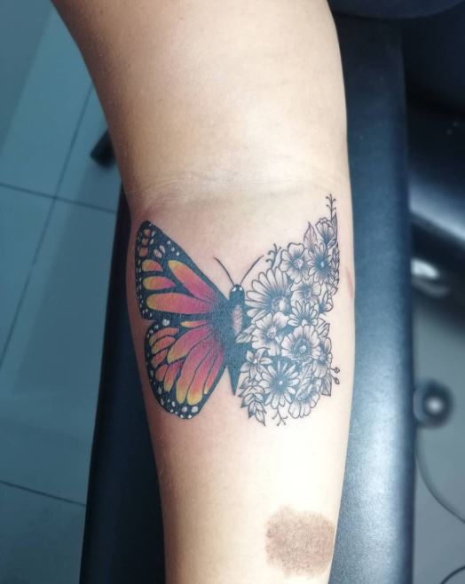 Roses And Butterfly Tattoos