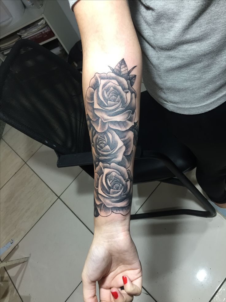 Roses On Arm Tattoos (6)