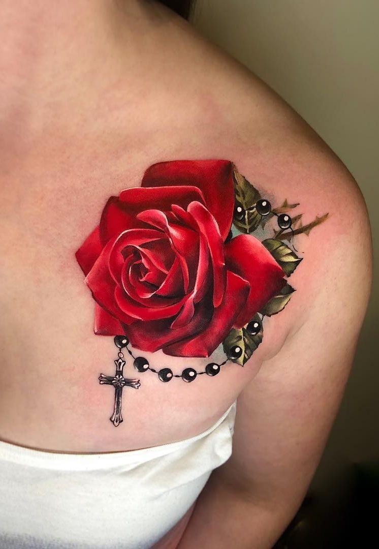 Roses Tattoos On Back (4)