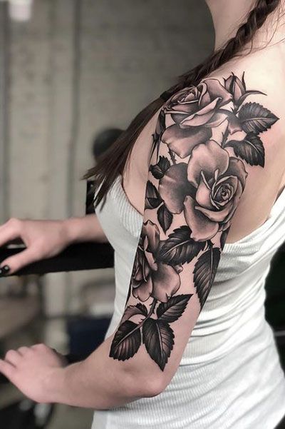 Roses Tattoos On Back (9)