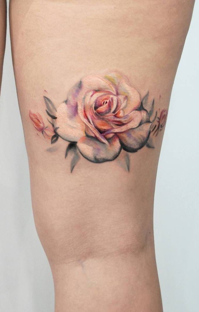 Roses Tattoos On Side (3)