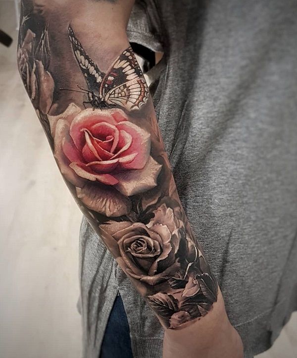 Roses Tattoos On Side (9)
