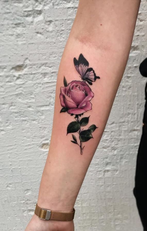 Roses With Names Tattoos (3)