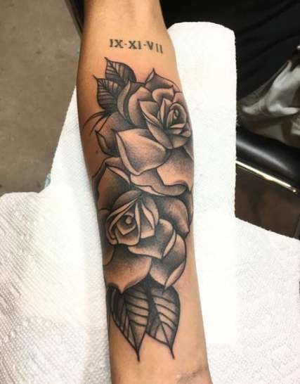 Roses With Names Tattoos (5)