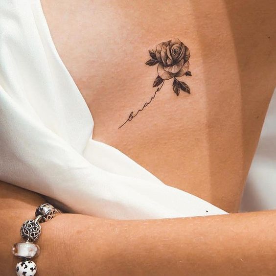 Roses With Pearls Tattoo (10)