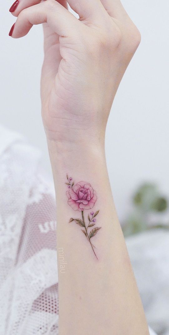 Roses With Pearls Tattoo (7)
