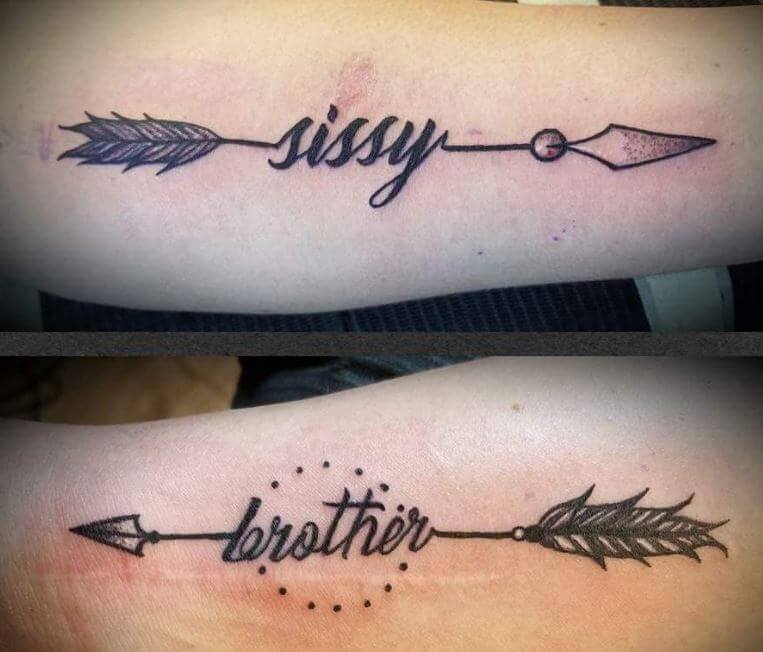 Sibling Arrow Tattoos