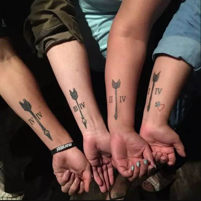 Sibling Tattoos For 4