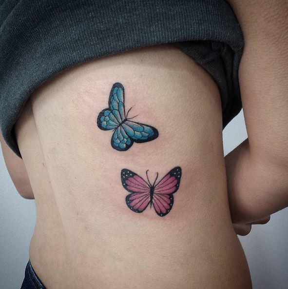 Side Butterfly Tattoos