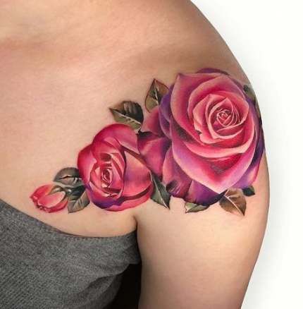 Side Rose Tattoos Female (10)