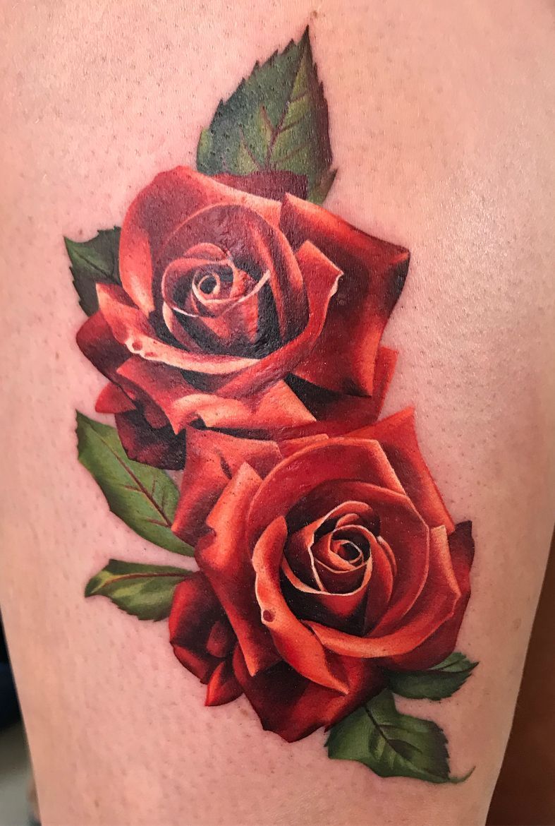 Side Rose Tattoos Female (11)