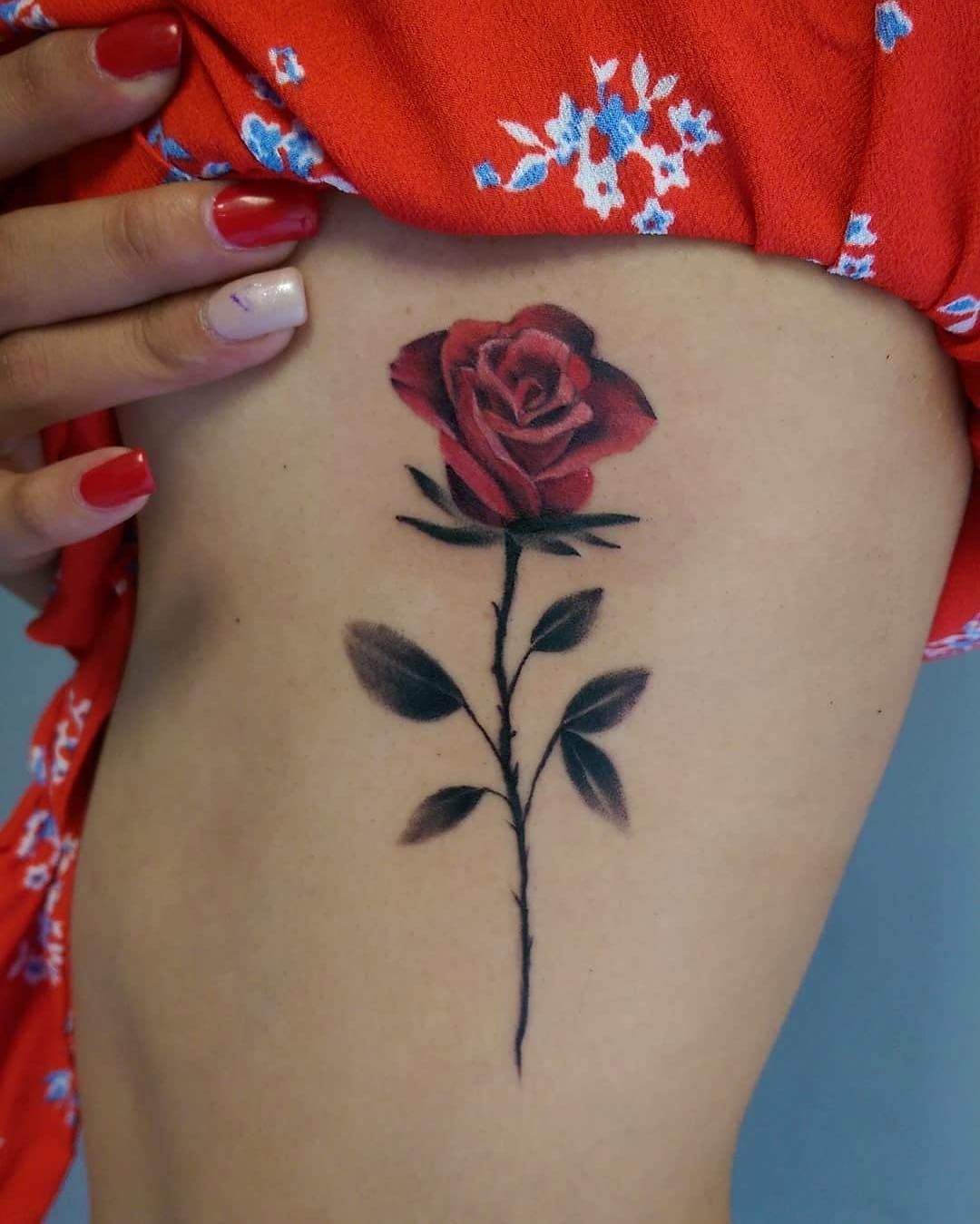 Side Rose Tattoos Female (4)