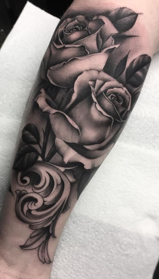 Side Rose Tattoos Female (7)