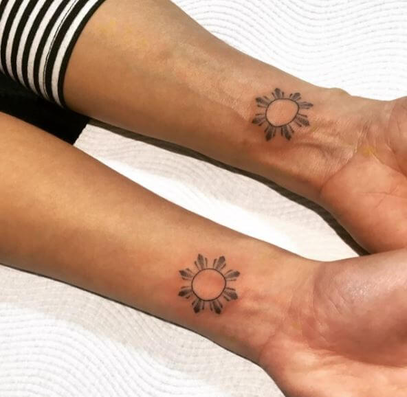 Simple Mother Daughter Tattoos