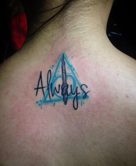 Sketch Style Deathly Hallows Tattoos