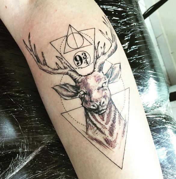 Sketch Style Deer Tattoos