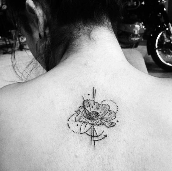 Sketch Style Flower Tattoos