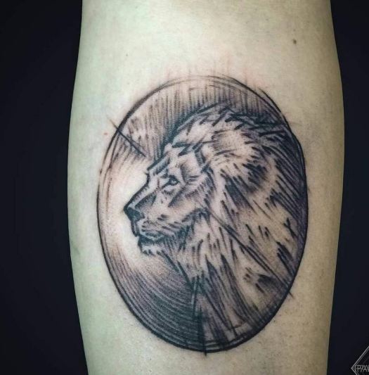 Sketch Style Lion Tattoos