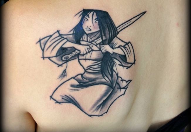 Sketch Style Samurai Tattoos