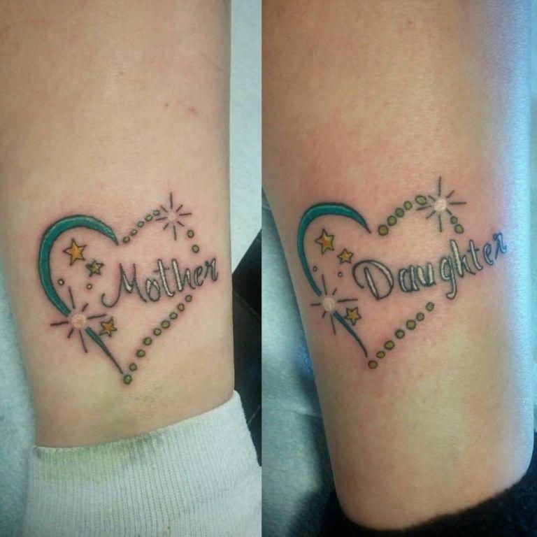 Small Matching Tattoo For Mother And Daughter (4)