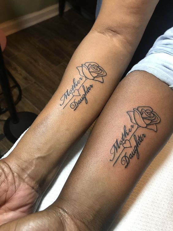 Small Matching Tattoo For Mother And Daughter (6)