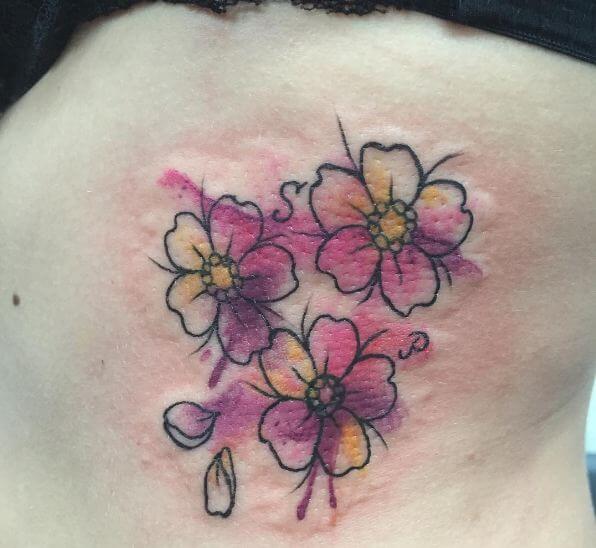 Small Watercolor Flower Tattoos
