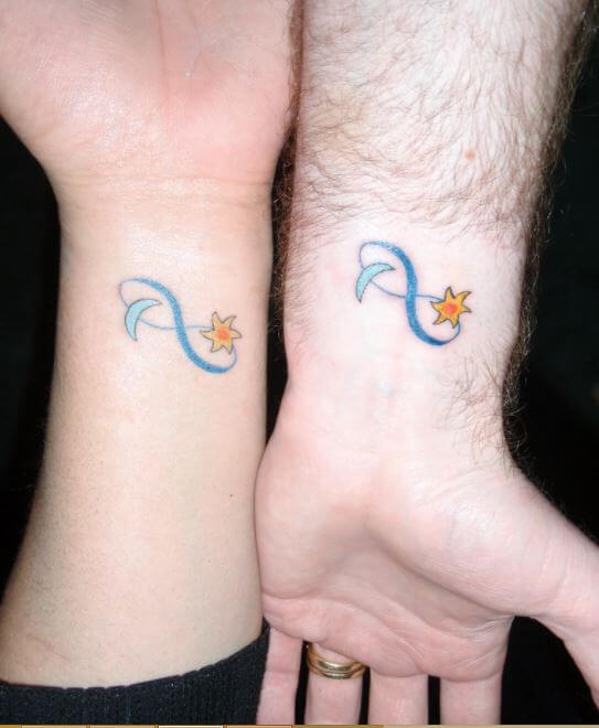 Sun And Moon Infinity Tattoo