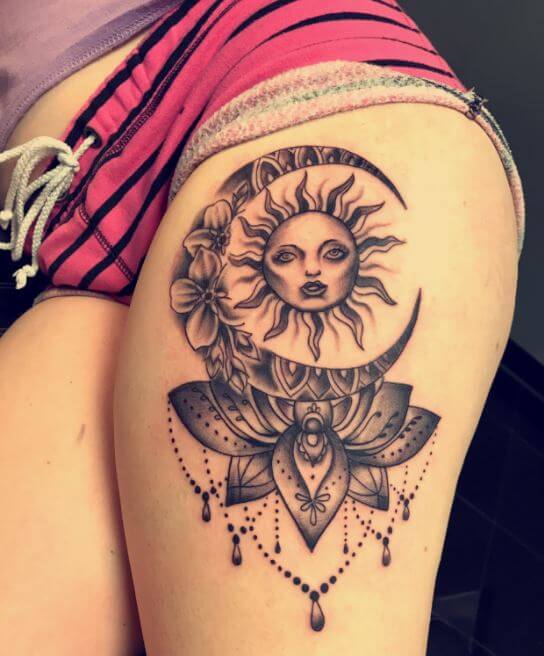 Sun And Moon Tattoo Bohemian