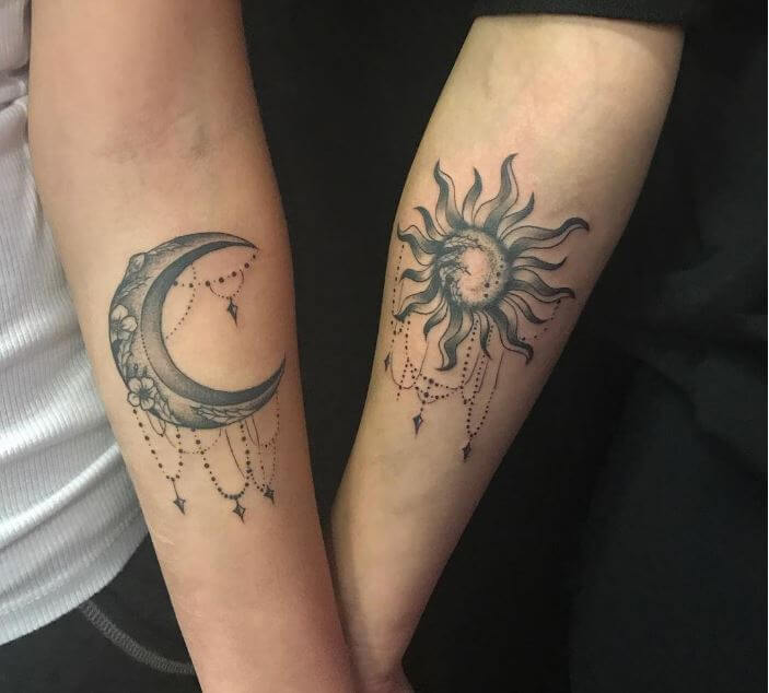 Sun And Moon Tattoos For Couples