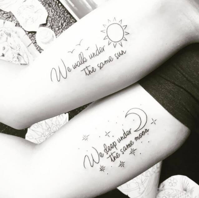 Sun And Moon Tattoos With Quotes