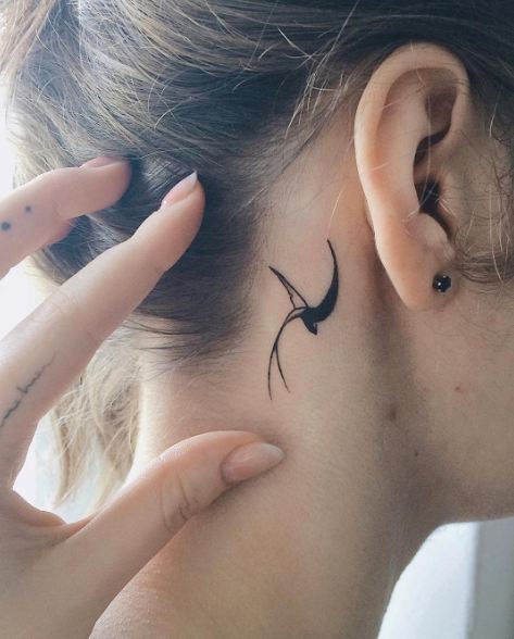 Tattoos For Girls Behind The Ear