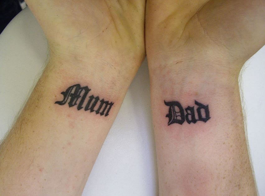 Tattoos Mom And Dad On The Wrist.