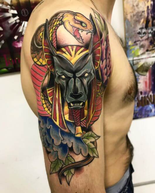 Traditional Anubis Tattoo