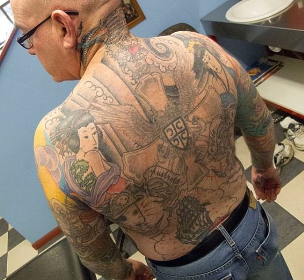 Traditional Full Body Tattoos On Back