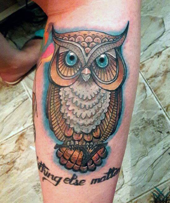 Traditional Owl Tattoos