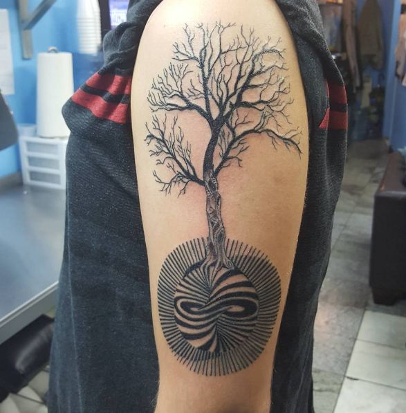 Tree Tattoos On Biceps
