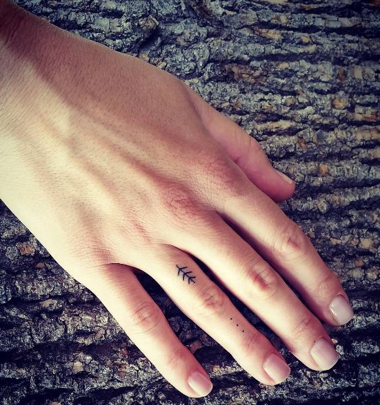 Tree Tattoos On Finger