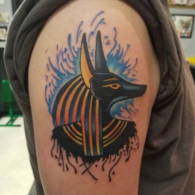 Tribal Anubis Tattoo