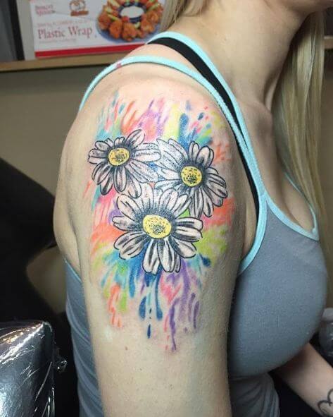 Watercolor Flower Tattoos For Female