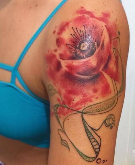 Watercolor Lily Tattoos For Women