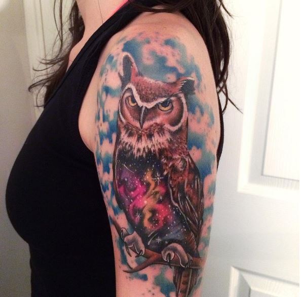Watercolor Owl Tattoos
