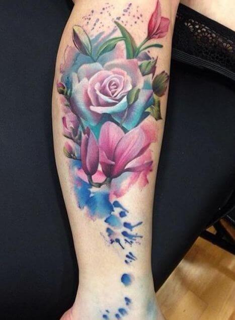 Watercolor Tattoos Flower