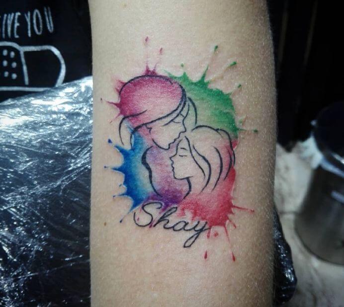 Watercolor Tattoos For Couples