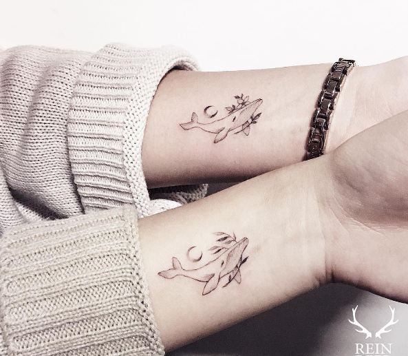 Whale Tattoos For Couples