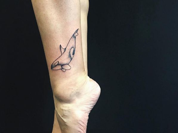 Whale Tattoos On Ankle