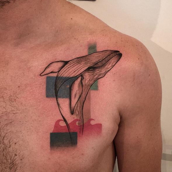 Whale Tattoos On Chest