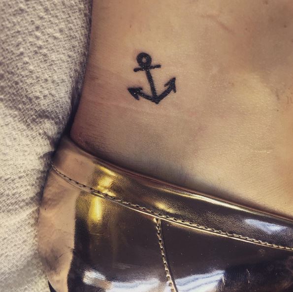 Anchor Tattoos Design On Ankle