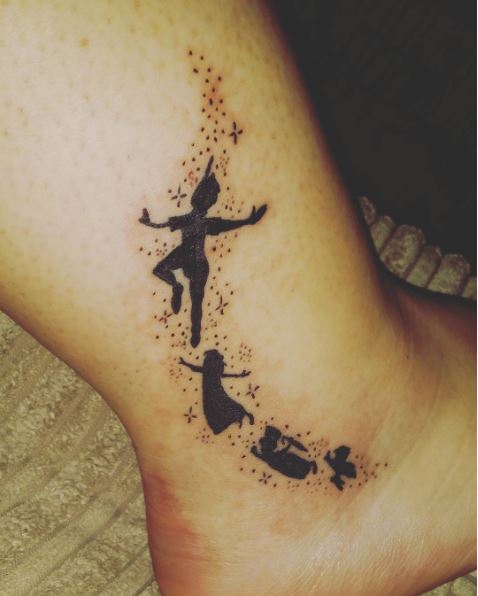 Angel Tattoos Design On Ankle