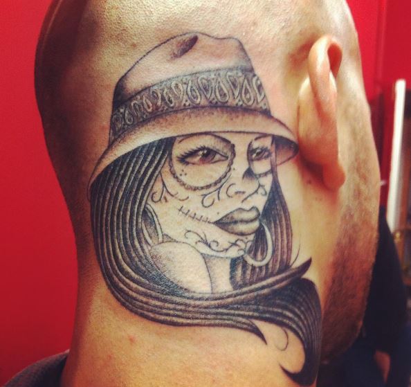 Best Gangsta Tattoos Design On Neck